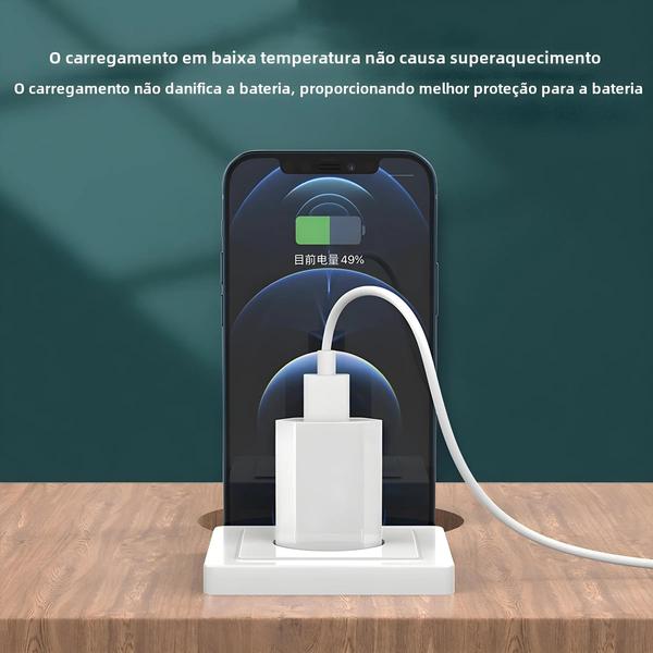 Imagem de Carregador de Parede USB com Cabo para iPhone 15/14/13/12/11/Mini/XR/XS/SE