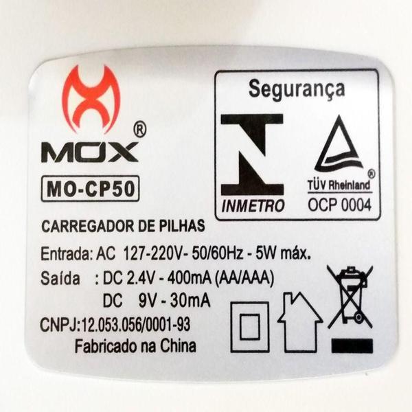 Imagem de Carregador de Pilha AA AAA e Bateria 9V + 2 Baterias 9V Recarregaveis 320 mah