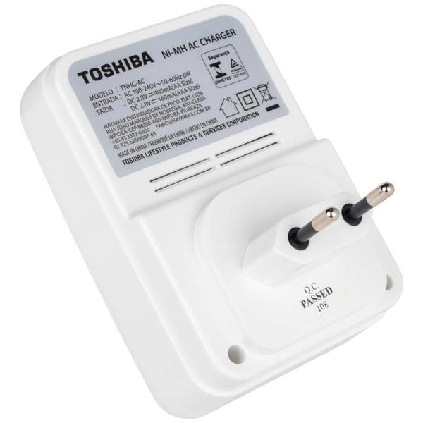 Imagem de Carregador de pilha ac aa/aaa toshiba c/4 aa