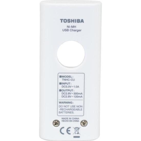 Imagem de Carregador de Pilha USB TNHC-6GME2 CB (C/2 Pilhas AA 2000 MAh) Toshiba