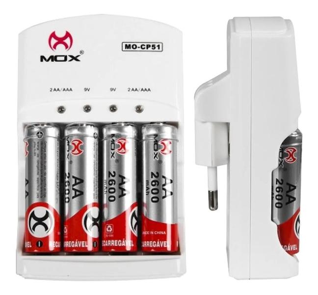 Imagem de Carregador De Pilhas + 8 Pilhas Aa 2600 mah Recarregáveis Controle Xbox Microfone