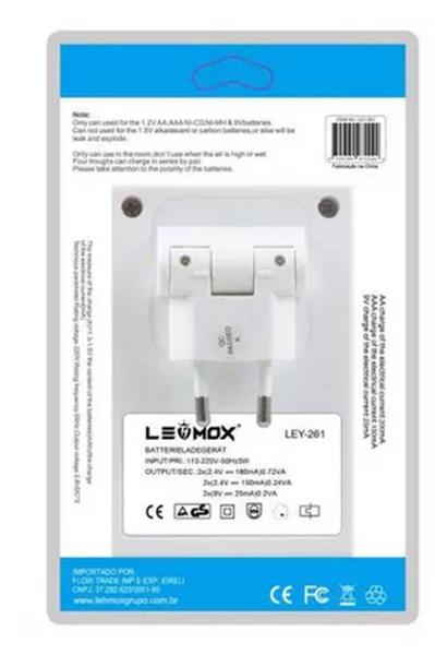 Carregador de Pilhas AA e AAA - Lehmox Imagem de Carregador de Pilhas AA e AAA - Lehmox