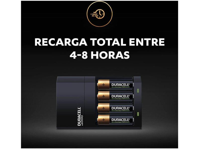 Imagem de Carregador de Pilhas Recarregáveis AA e AAA - Duracell com 4 Pilhas AA