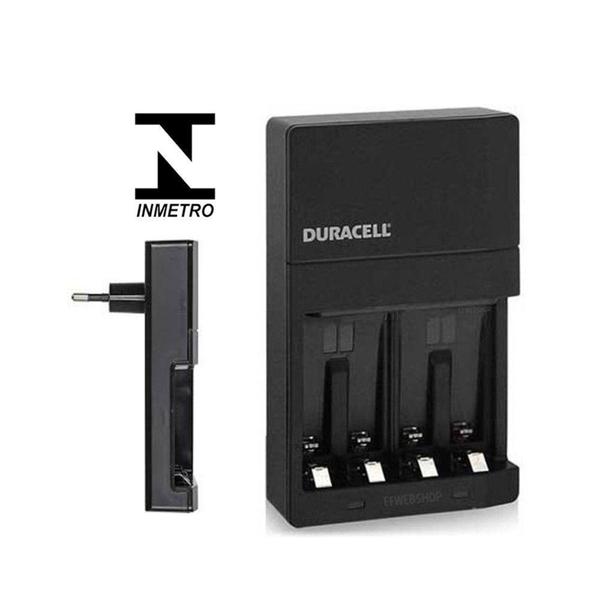 Carregador de Pilhas Recarregáveis Duracell com 4 Pilhas Imagem de Carregador de Pilhas Recarregáveis Duracell com 4 Pilhas