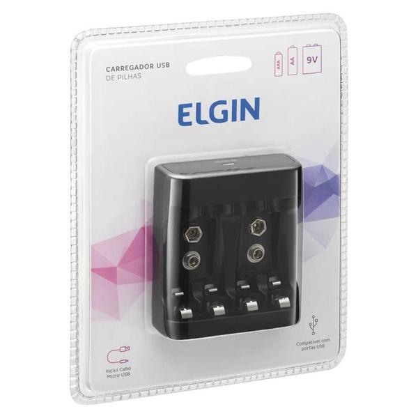 Imagem de Carregador de Pilhas USB 1500 mAh c/ 02 pilhas AA - Elgin