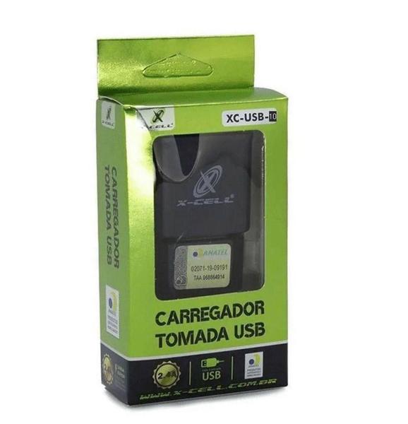 Imagem de Carregador De Tomada 2.4a Com 1 Usb Preto X-cell