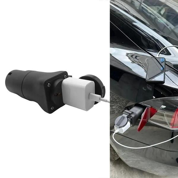 Imagem de Carregador De Tomada De Descarga Lateral Para Veículo Elétrico 16A Tomada UE Para MG Hyundai KIA BYD