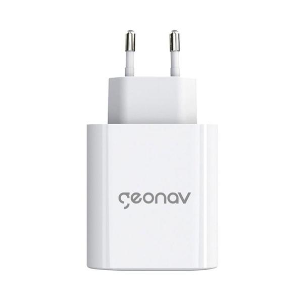 Imagem de Carregador de Tomada Geonav Super Power Gan Duo, USB-C x USB-A, 2 Portas, Quick Charger, Branco - CH48PDQCWT