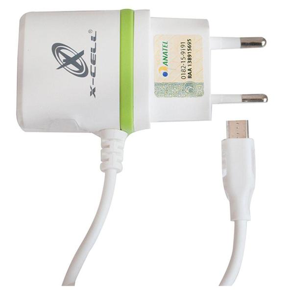 Imagem de Carregador de Tomada X-Cell V8/Micro USB, 1 Entrada USB, Branco - 8045 - Xcell