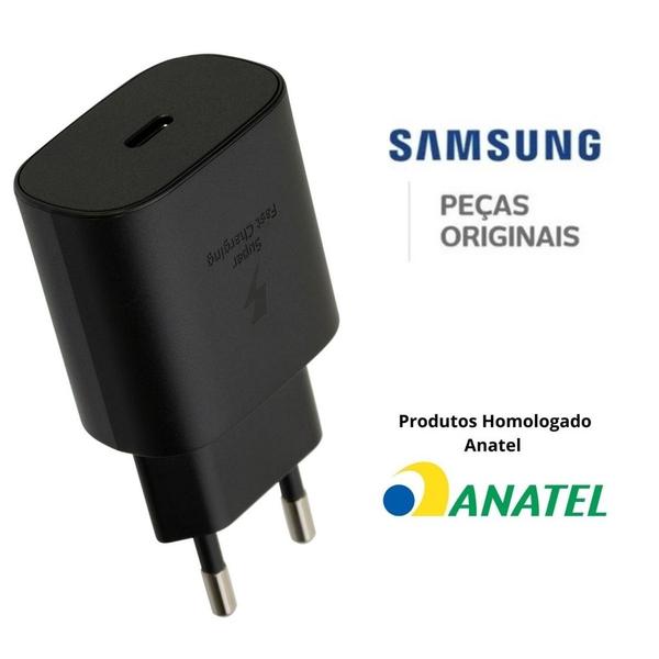 Imagem de Carregador de Viagem Carga Rápida Entrada USB-C - com Cabo USB-C 80cm Samsung EP-TA800XBPGBR Original