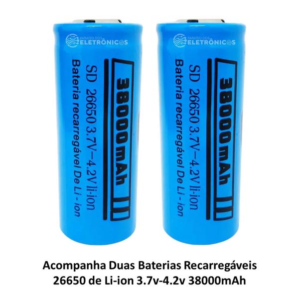 Imagem de Carregador Duplo D Pilha E Bateria 4.2v Li-Ion 26650 18650 14500 16340 Lanternas Recarregável LPJA03