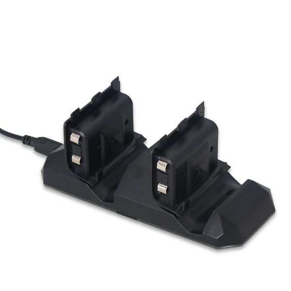 Imagem de Carregador Duplo Para Controle Sem Fio Xbox One + 2 Baterias 300mah Preto