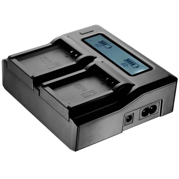 Imagem de Carregador Duplo Rápido para Bateria Canon LP-E10 com USB (Bivolt)