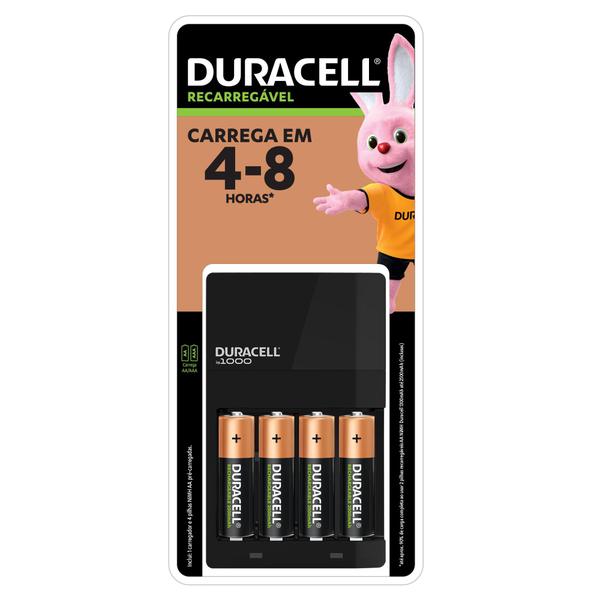 Imagem de Carregador Duracell com 4 Pilhas Rec AA + 4 pilhas AAA Rec