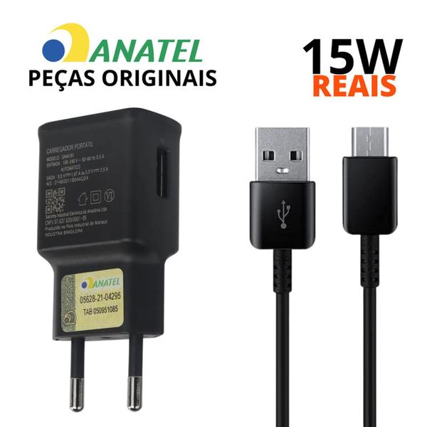 Imagem de Carregador e cabo galaxy a13 original 15w - cod. gh44-03086a -preto