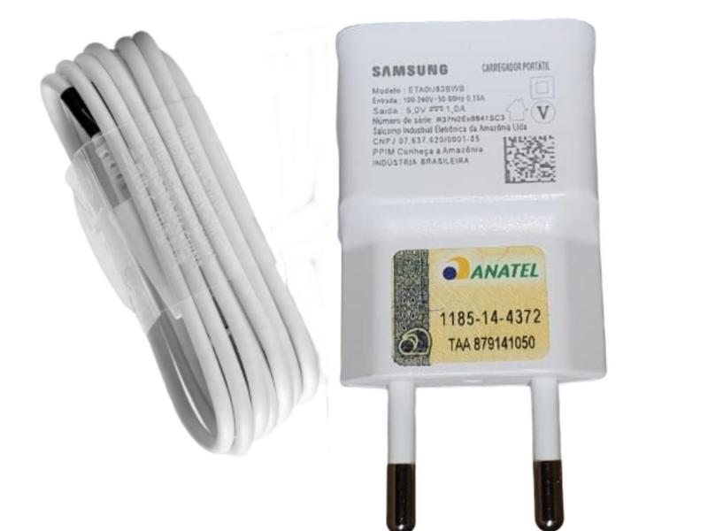 Imagem de Carregador E Cabo Micro Usb Samsung Galaxy A01 Branco