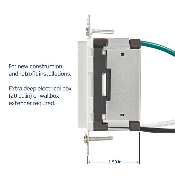 Imagem de Carregador embutido na parede Leviton T5636-W USB Dual Type-C/C 60W branco