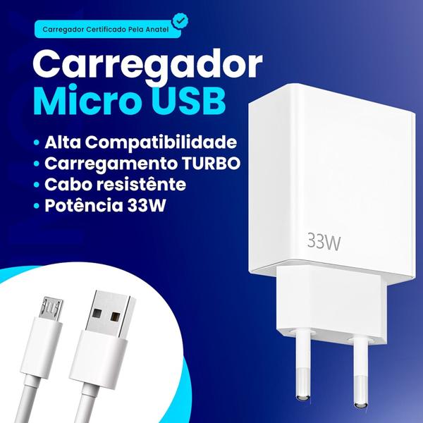 Imagem de Carregador Fonte Turbo Micro Usb Compatível Samsung Asus