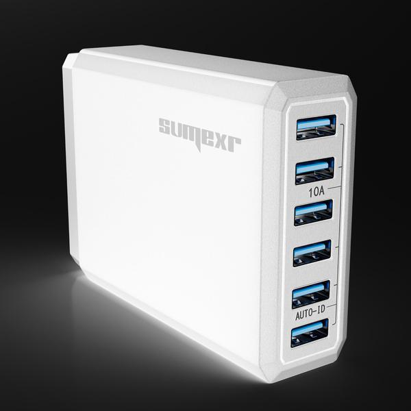 Imagem de Carregador Hub Régua 6 Usb Rápido 10a 50W Android e IOS