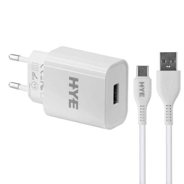 Imagem de Carregador Hye HYEC77C - 22.5W - USB - Cabo Tipo C - Bivolt - Branco