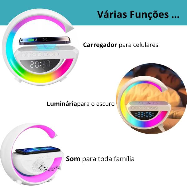 Imagem de Carregador Indução Luminária G Speaker - Design Elegante