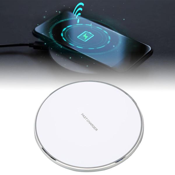 Imagem de Carregador Induçao Wireless Qi IOS Android Smartphone Ultrafino Slim Celular Carregamento Sem Fio Rapido Potente Sofisticado Portatil