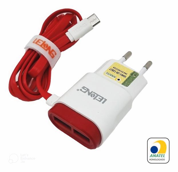 Carregador Lelong Tipo C Branco LE-518C Imagem de Carregador Lelong Tipo C Branco LE-518C