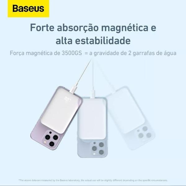 Imagem de Carregador Magnético Sem Fio Power Bank 6000mAh 20W Turbo Baseus