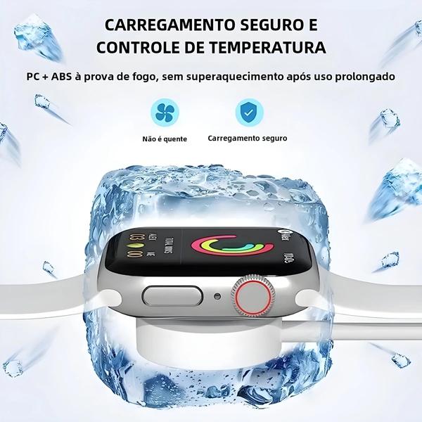 Imagem de Carregador Magnético Sem Fio Rápido para Apple Watch - Série 9, 8, 7, 6, SE e Ultra