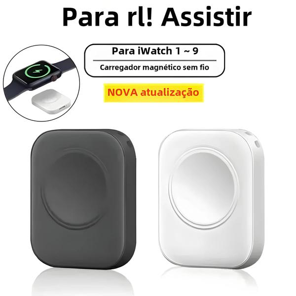 Imagem de Carregador Magnético Sem Fio Rápido para Apple Watch Series 9/8/7/6 - Tipo C Portátil