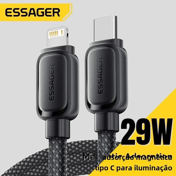 Imagem de Carregador Magnético USB-C para iPhone 14/13/12/11 - 29W Rápido e Sem Emaranhados