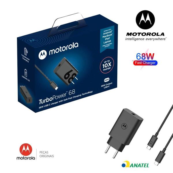 Carregador Motorola Super Charge 68W Usb-C - Imagem de Carregador Motorola Super Charge 68W Usb-C -