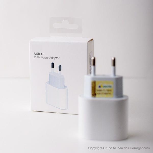 Imagem de Carregador Novo Lacrado Usb-C 20W Turbo Compativel Com Iphone-11-12-13-14-15 -  Adaptador Tomada Fonte Turbo todos modelos