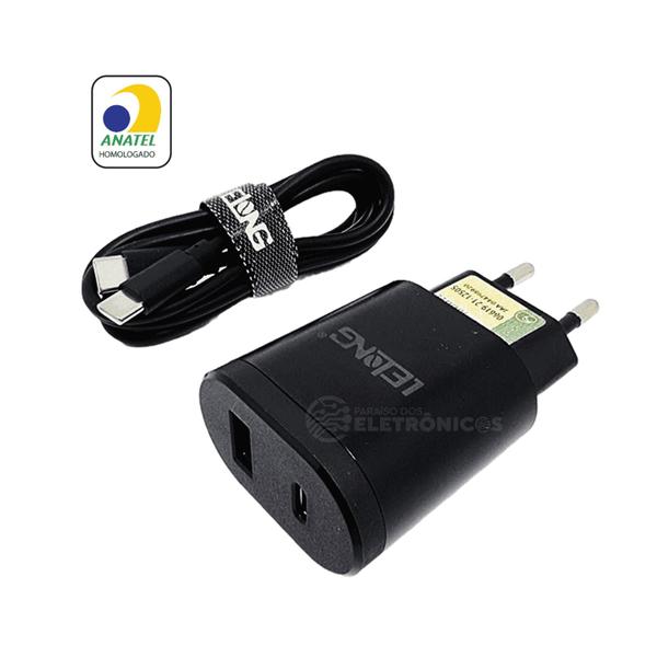 Imagem de Carregador Original Lelong Turbo Compatível Para Moto G7 Plus Usb-c Usb-c 1 Metro LE283CC