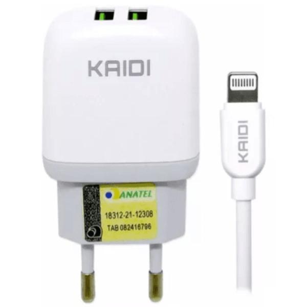 Imagem de Carregador p/Lightning 2USB KD-556A Kaidi 2.4A 12W