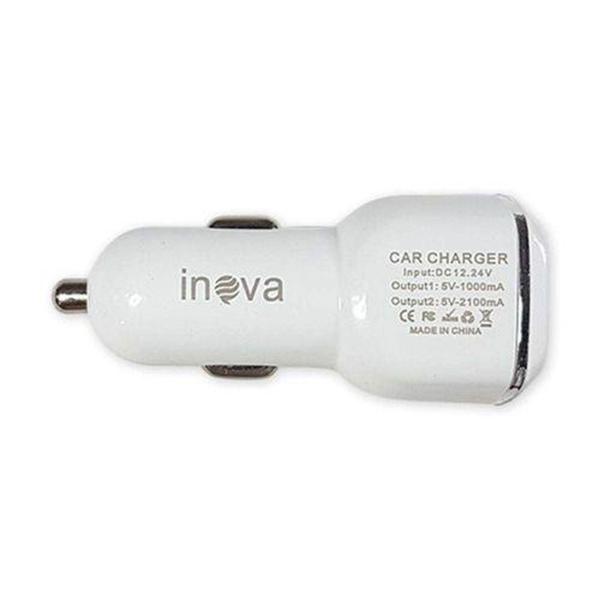 Imagem de Carregador Para Celular De Carro Inova 2 Saida Usb Branco