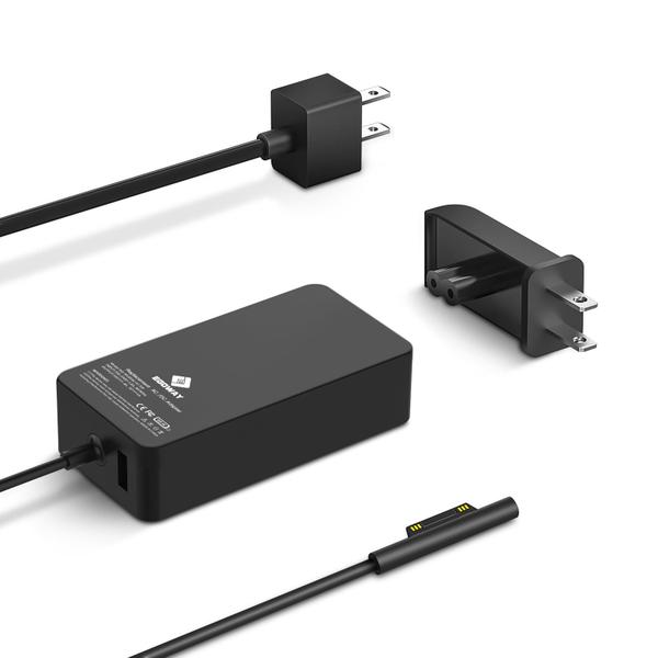 Imagem de Carregador para Surface Pro X 7 6 5 4 3, 65W, 15V, 4A com plugue de parede e cabo de 6 pés