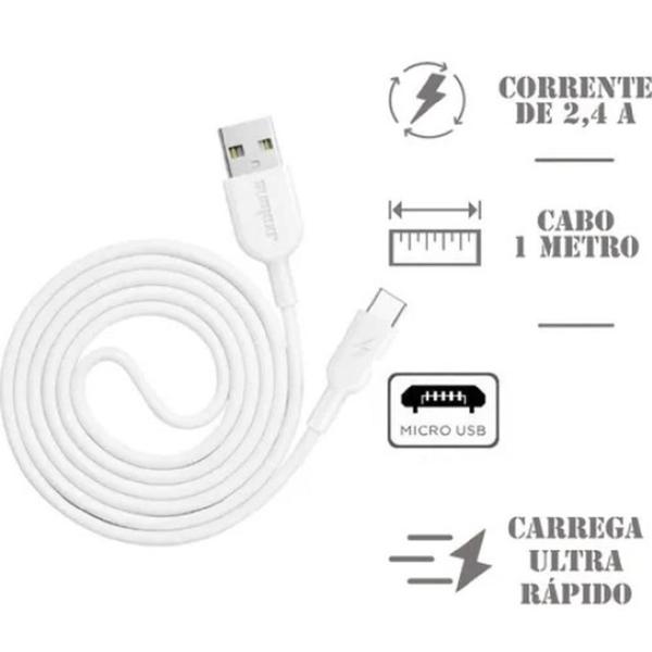 Imagem de Carregador Para Viagens Turbo Micro Usb V8 Fast Charger 3.0