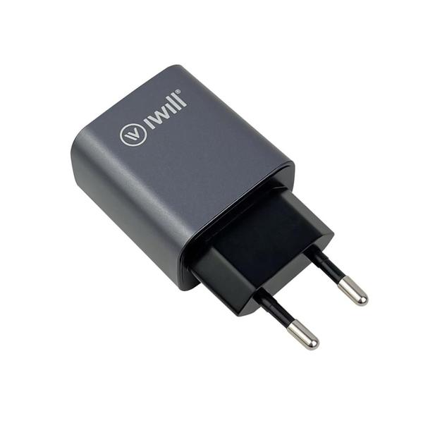 Imagem de Carregador Parede - Adaptador Gan 45w Com 1 Usb E 1 Usb-c Pd