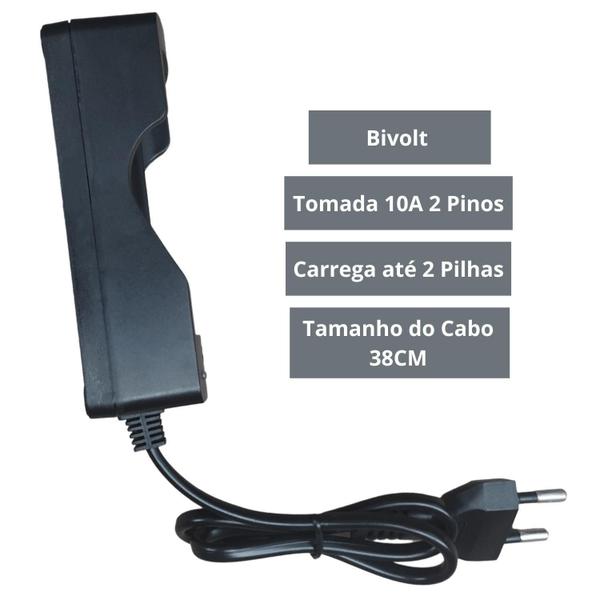 Carregador Pilha Ultrafire 18650 3.7V 6800 Mah Bateria - Azs Imagem de Carregador Pilha Ultrafire 18650 3.7V 6800 Mah Bateria