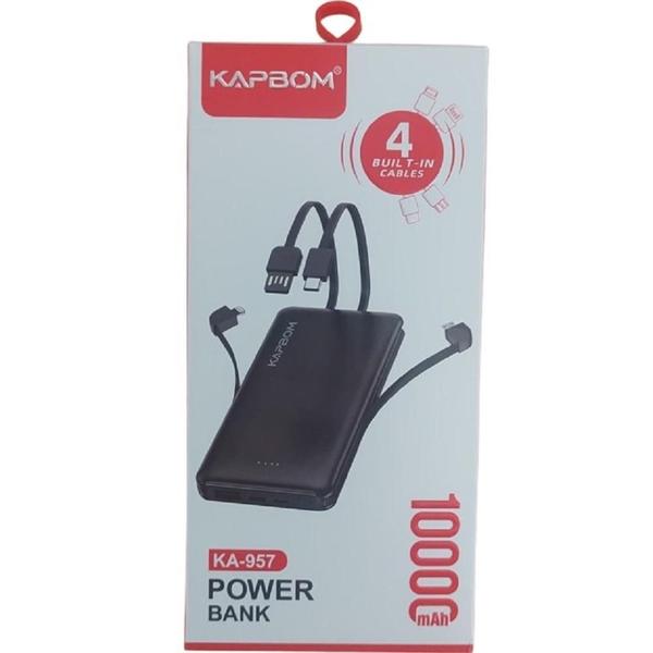 Imagem de Carregador Portátil 10000 Mah Powerbank Externo Móvel 4 Cabo