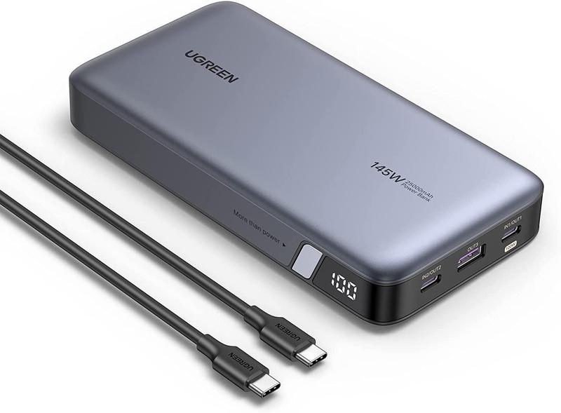 Imagem de Carregador Portátil 145W Power Bank 25000Mah- Cinza Espacial