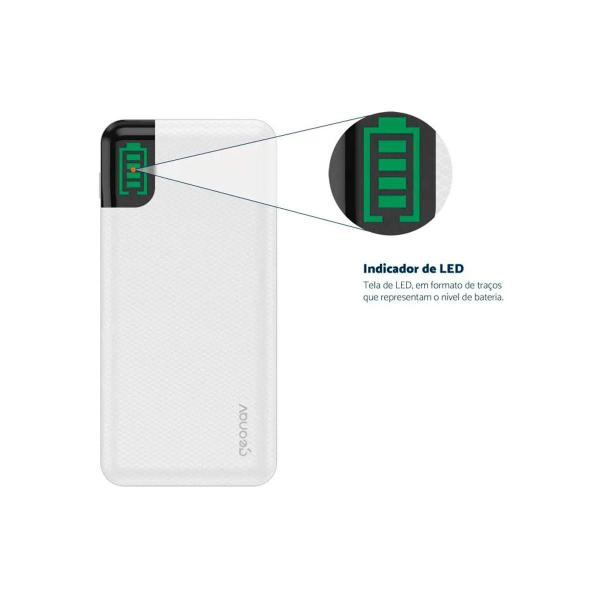 Imagem de Carregador Portatil 16.000mah Universal Branco Pb16kwt Geonav