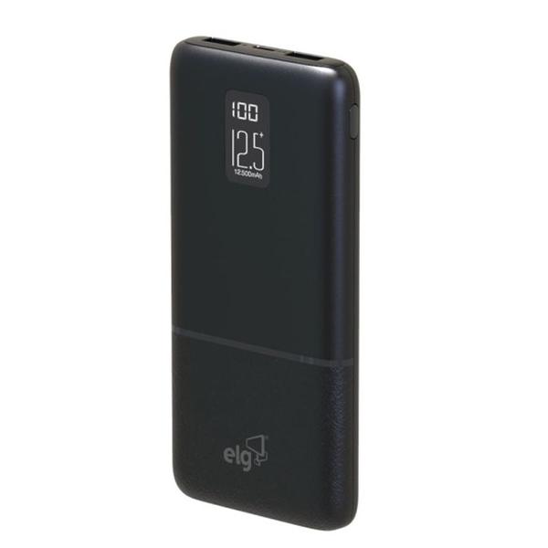 Imagem de Carregador Portátil ELG 12.500mAh Com Display Digital Preto - PB65LCD