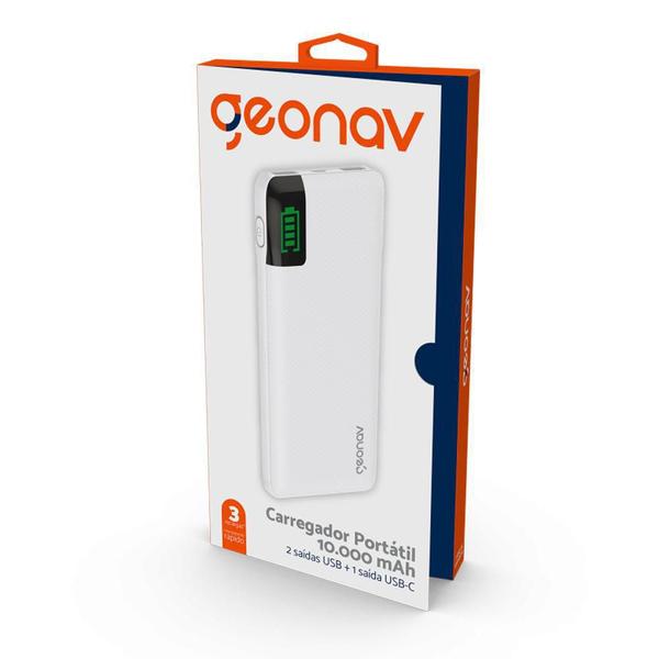 Imagem de Carregador Portátil Pb10Kwt 10.000 Mah Branco Geonav