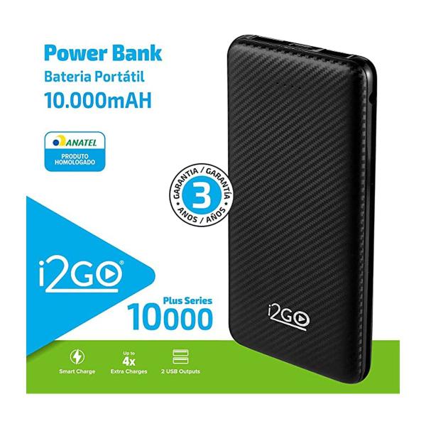 Imagem de Carregador Portátil Power Bank 10.000mah I2go Plus