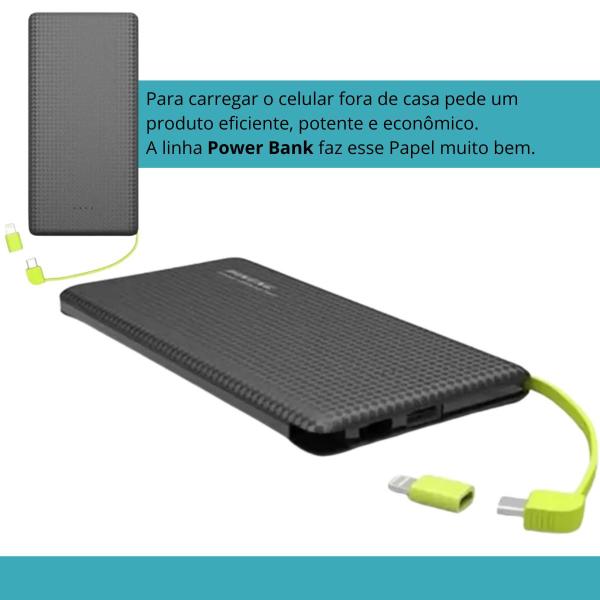 Imagem de Carregador Portátil Power Bank 10.000mAh Slim