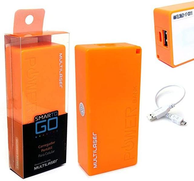 Imagem de Carregador portátil power bank 4000mah cabo micro usb incluso cb097- Multilaser