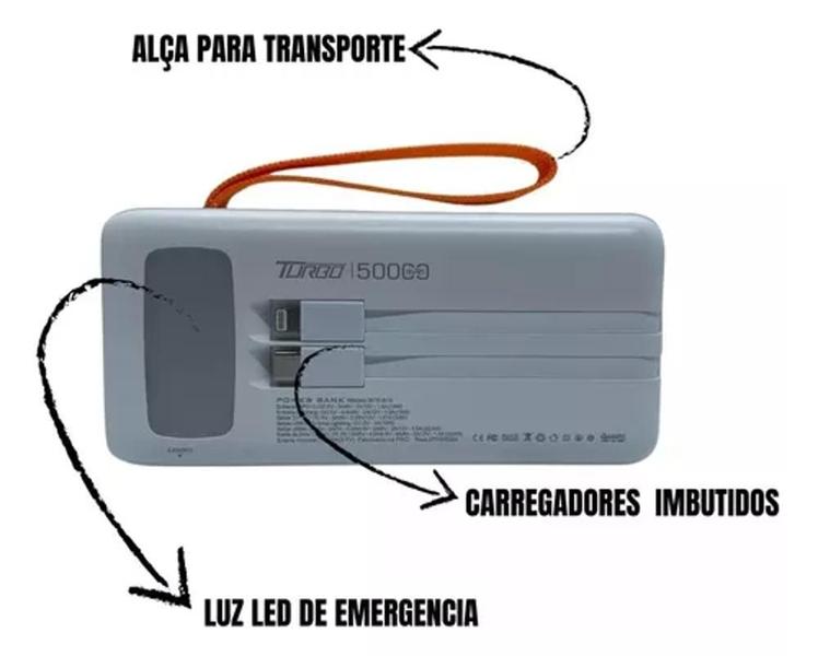 Imagem de Carregador Portátil Power Bank 50000mah Carregamento Rápido