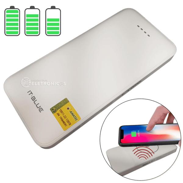 Imagem de Carregador Portátil Power Bank C/ Wireless 10000mah Com Indicador De Carga MAX0536